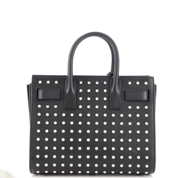 Saint Laurent Sac de Jour Bag Studded Leather Nano Black - Picture 3 of 7